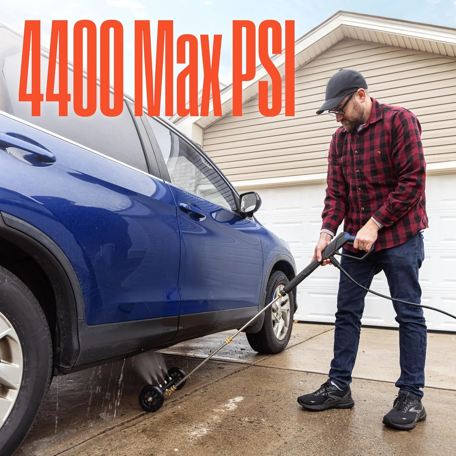 نازل زیرشویی و جاروی آب پاش 16 اینچی یونیورسال وستینگهاوس برای کارواش - 4000 PSI، اتصال 1/4 اینچی - برای کارواش های بنزینی و برقی