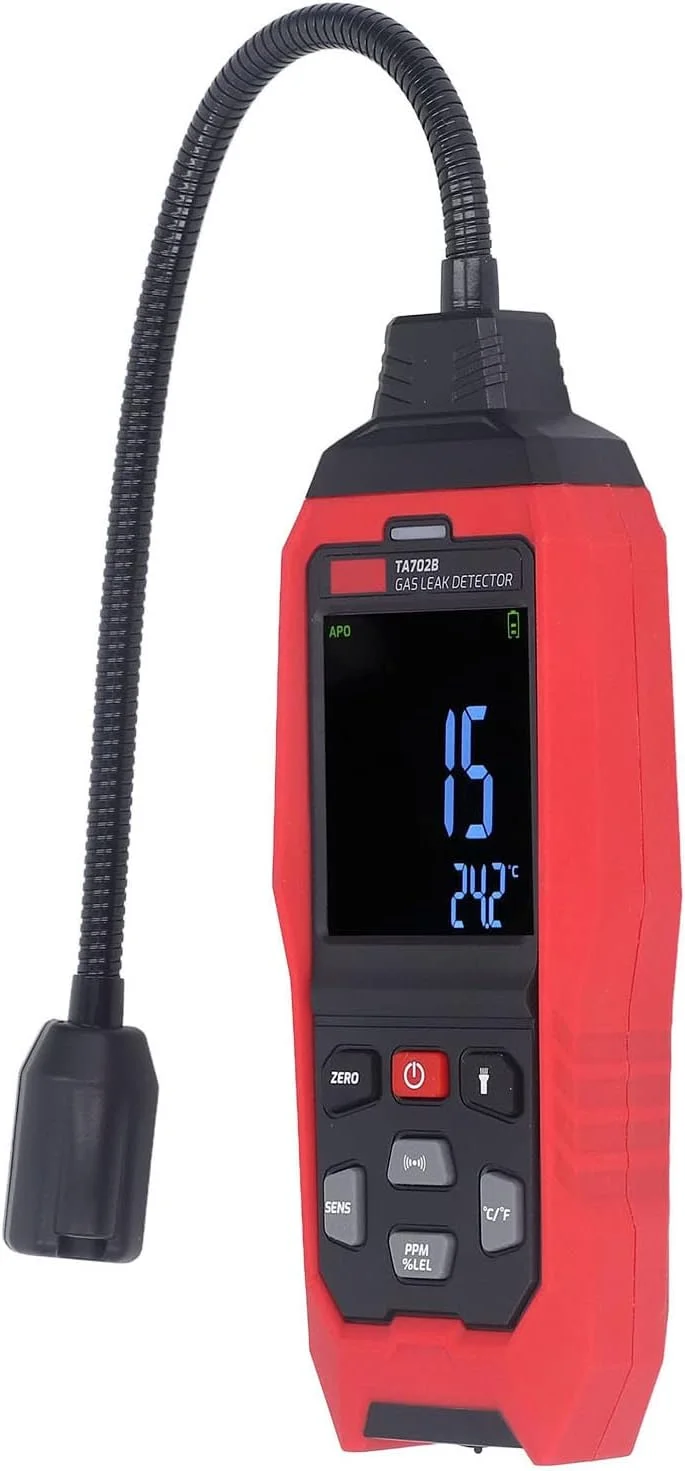 دستگاه تشخیص گاز Tihebeyan با حساسیت بالا، صفحه نمایش رنگی HD، تستر گاز قابل حمل برای تجهیزات خط لوله و تنظیم کننده ها