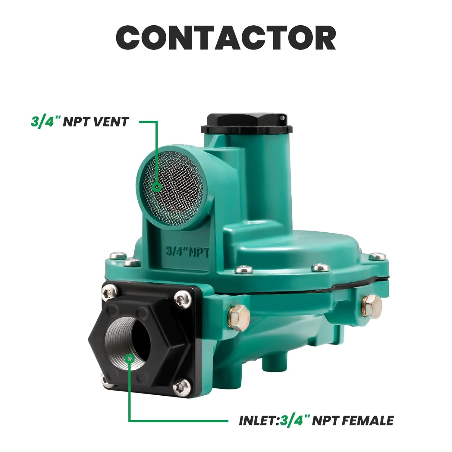 تجهیزات گاز مایع Watflow با رگولاتور پروپان دو مرحله ای، 3/4 اینچ x 3/4 اینچ NPT
