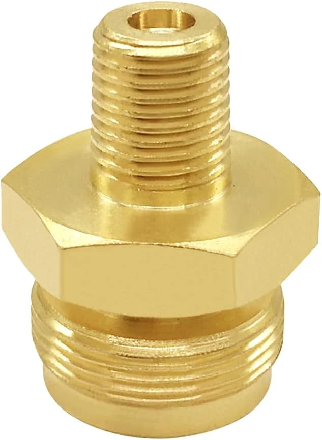 آداپتور گاز پروپان برنجی Uenede، 1/4 اینچ NPT نر به 1 اینچ-20 رزوه سیلندر یکبار مصرف نر، برای کمپینگ، کباب پز، فانوس و بخاری RV