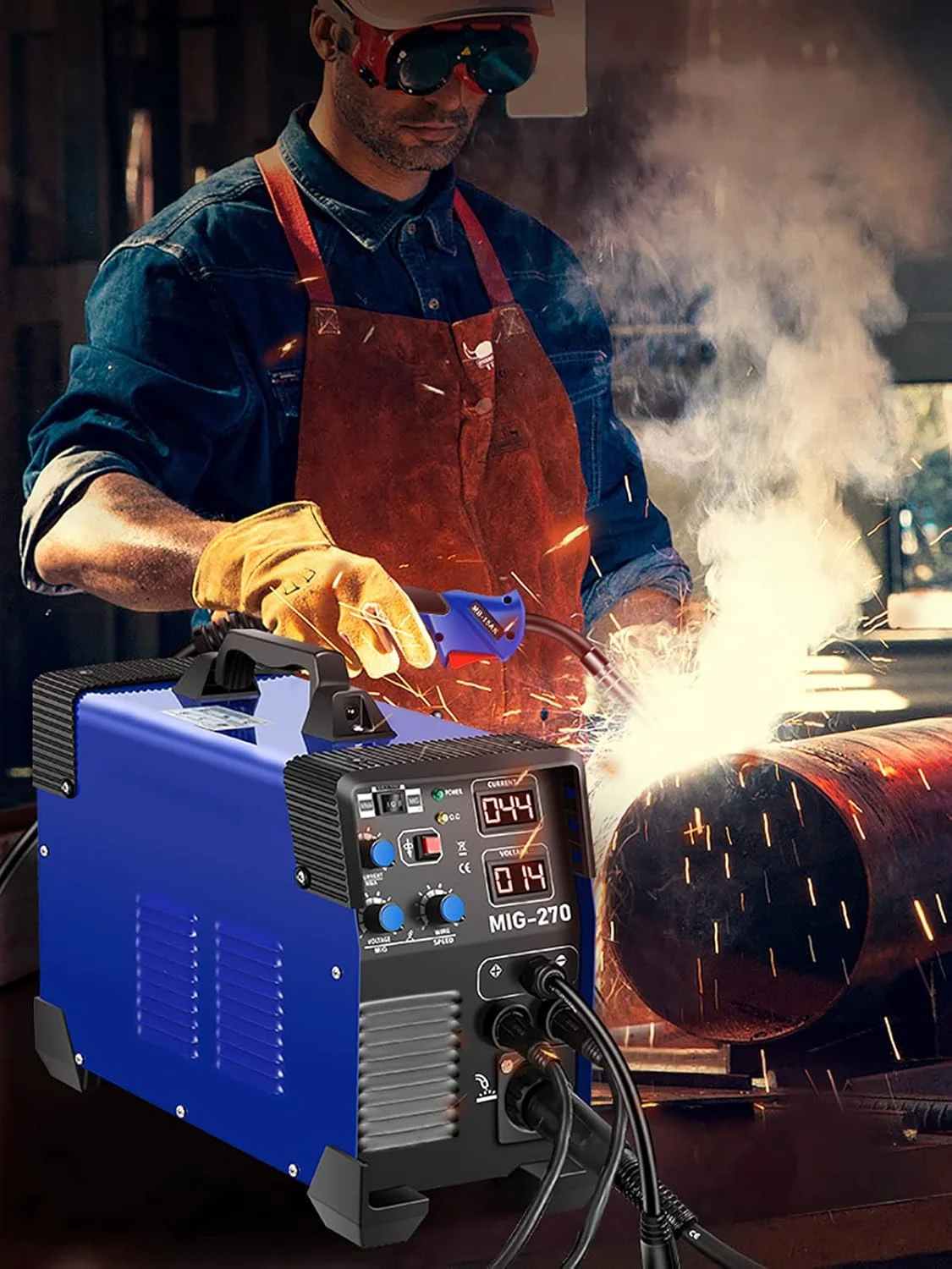 دستگاه جوشکاری TEHONGMAI MIG، دستگاه جوش 3 در 1 کمبو MMA/MIG/LIFT TIG، دستگاه جوشکاری سیم شار، دستگاه جوشکاری قابل حمل MIG-200، تجهیزات جوشکاری دستگاه جوشکاری سیم شار گاز