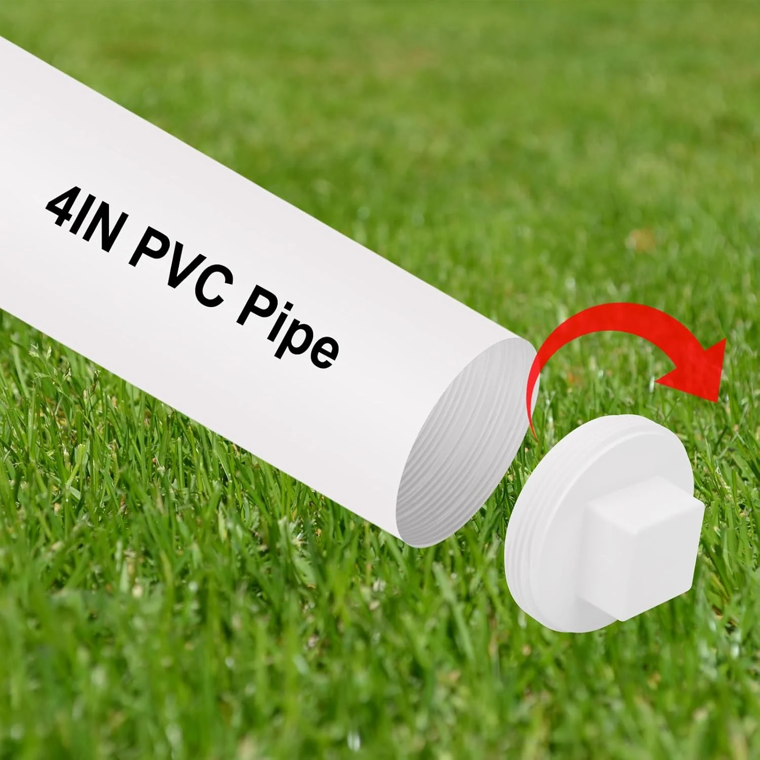 CKVIHAV بسته 2 عددی درپوش انتهایی لوله رزوه ای نر پی وی سی 4 اینچی SCH40، درپوش نر لوله پی وی سی 4 اینچی، آداپتور درپوش انتهایی نر پی وی سی، درپوش تخلیه پی وی سی، اتصالات لوله نر پی وی سی برای لوله کشی خطوط آب