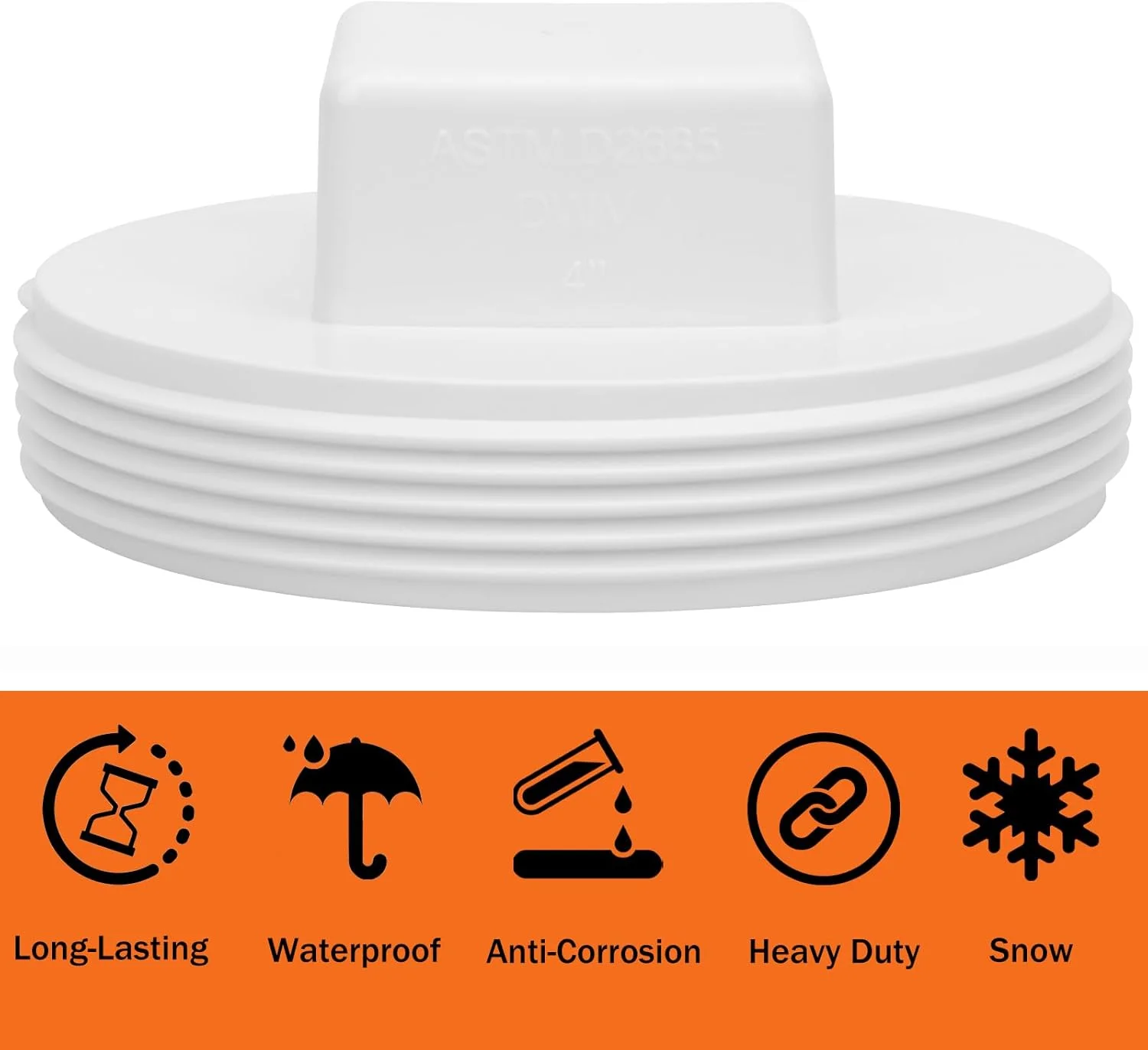 CKVIHAV بسته 2 عددی درپوش انتهایی لوله رزوه ای نر پی وی سی 4 اینچی SCH40، درپوش نر لوله پی وی سی 4 اینچی، آداپتور درپوش انتهایی نر پی وی سی، درپوش تخلیه پی وی سی، اتصالات لوله نر پی وی سی برای لوله کشی خطوط آب
