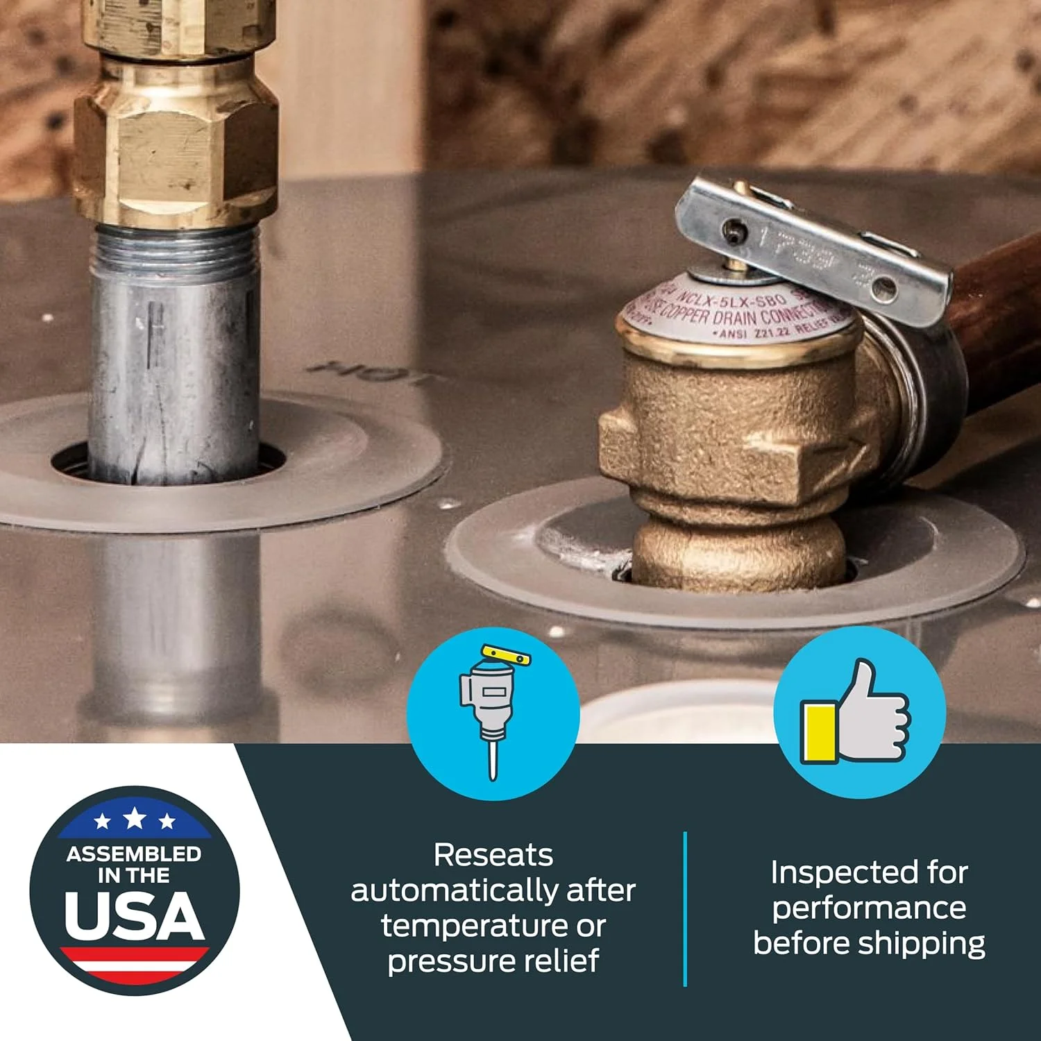 شیر اطمینان دما و فشار Cash Acme 23263-0150 مدل NCLX، سایز 3/4 اینچ