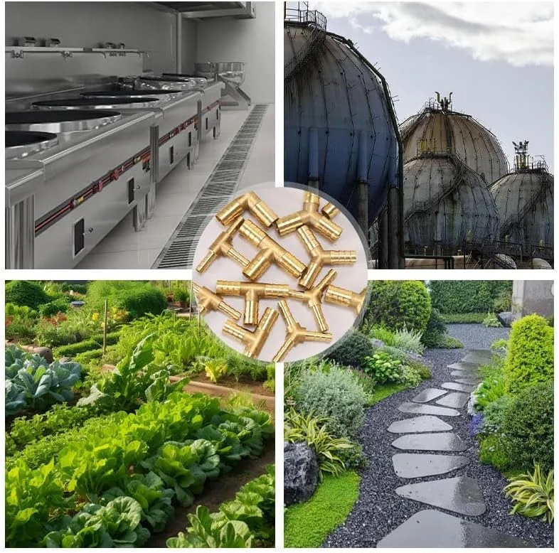 2 عدد اتصال دهنده برنجی خاردار 6 میلی متری 3 راهی Y شکل - تقسیم کننده سوخت/شلنگ سنگین، اتصالات جهانی گاز/آب/روغن برای سیستم های باغ/آبیاری/دیگ بخار
