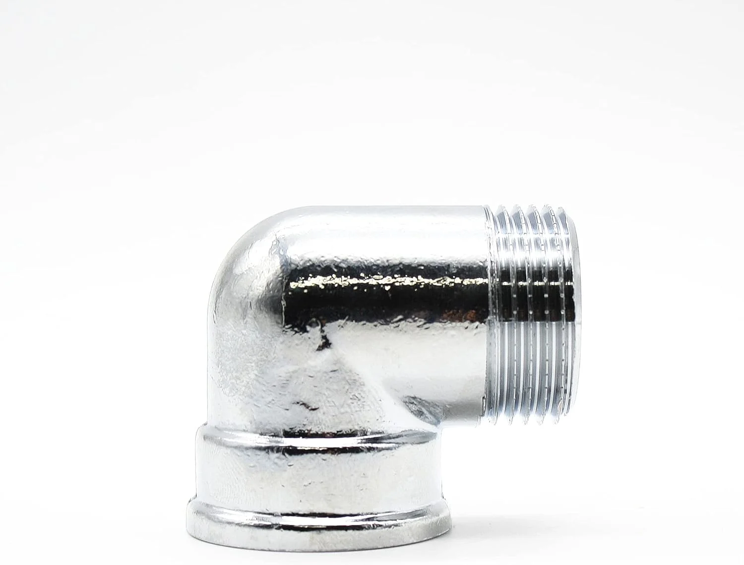 DOJA Barcelona | زانویی برنجی با روکش کروم 90 درجه | 3/8 اینچ | بسته 4 عددی | نر - ماده | زانویی برنجی | زانویی برنجی برای نصب آبیاری | زانویی اتصال لوله های برنجی برای رادیاتورها، هوای فشرده