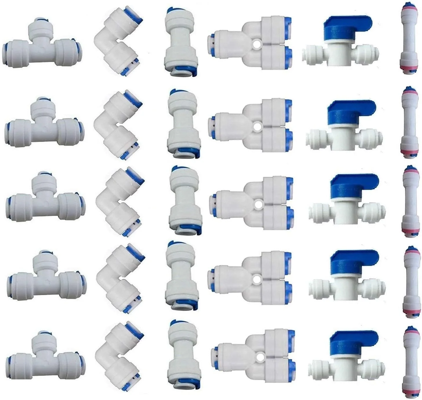 اتصالات سریع 1/4 اینچ Lemoy، اتصال فشاری لوله آب برای اتصالات فیلتر آب اسمز معکوس RO، بسته 30 عددی