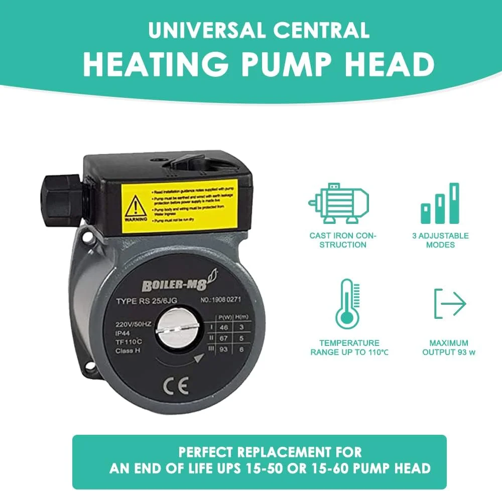هد پمپ سیرکولاتور گرمایش مرکزی Boiler-m8 سازگار با UPS 15-50 15-60 هد پمپ سیرکولاتور گرمایش مرکزی Boiler-m8 سازگار با UPS 15-50 15-60