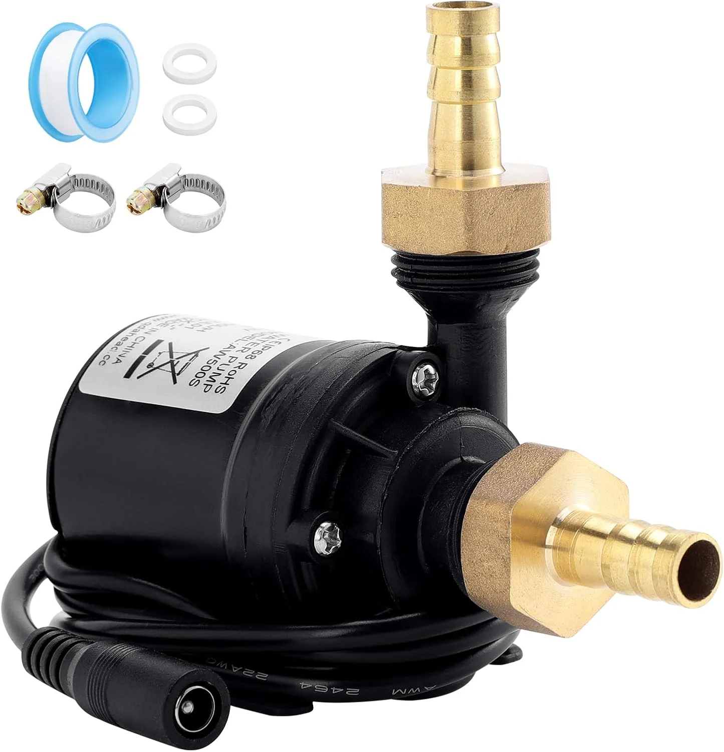 پمپ آب شناور مینی براشلس DC 12V WiMas، پمپ آبی-خاکی، پمپ آب با آداپتور برای گردش آب حوضچه آکواریوم خورشیدی