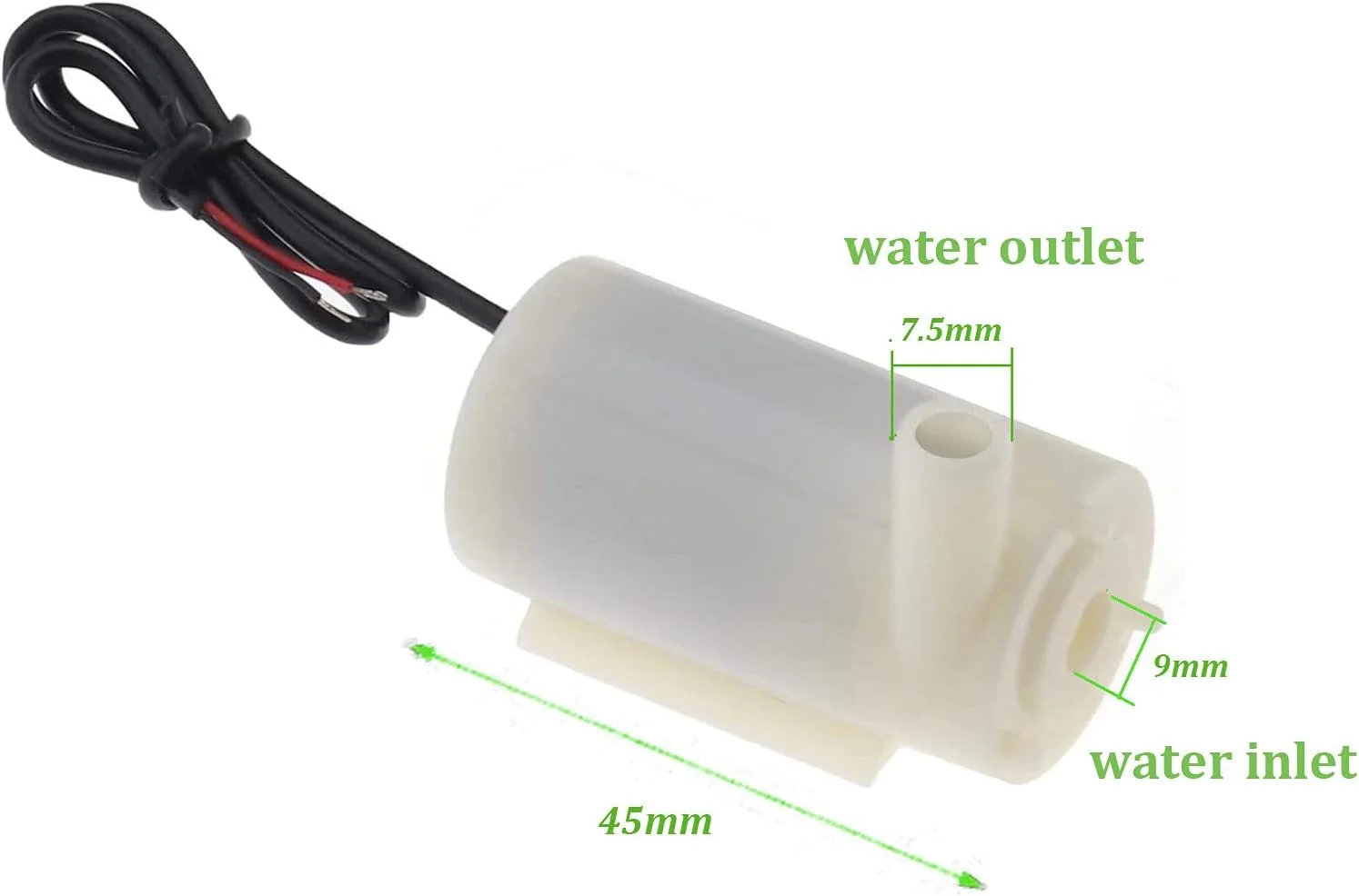 پمپ آب مینیاتوری زیر آبی Young Wolf، 4 عددی، DC 3V 5V به همراه 3 متر لوله وینیل شفاف، پمپ موتور براشلس کم صدا، پمپ آب جدید برای آکواریوم، باغ و گیاهان