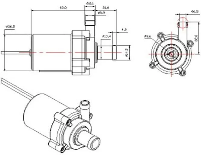 یک عدد پمپ آب بدون جاروبک فوق العاده بی صدا ضد آب سفید مینی غذایی درجه یک درایو مغناطیسی سانتریفیوژ شناور 12 ولت DC 6 وات برای آکواریوم ماهی، هیدروپونیک، فواره ها، حوضچه ها