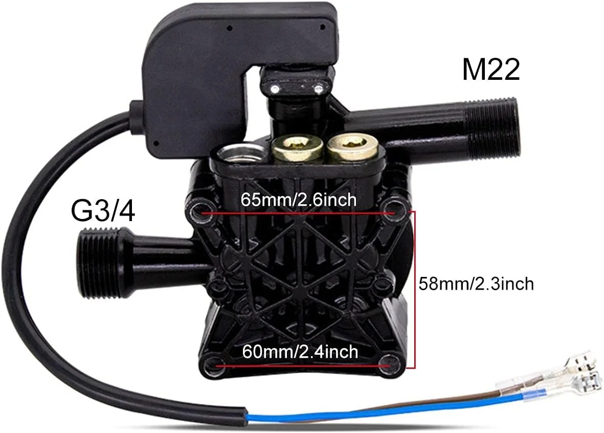 پمپ آب دیافراگمی خود مکش فشار قوی 2500 وات 2900PSI، دستگاه شستشوی ماشین