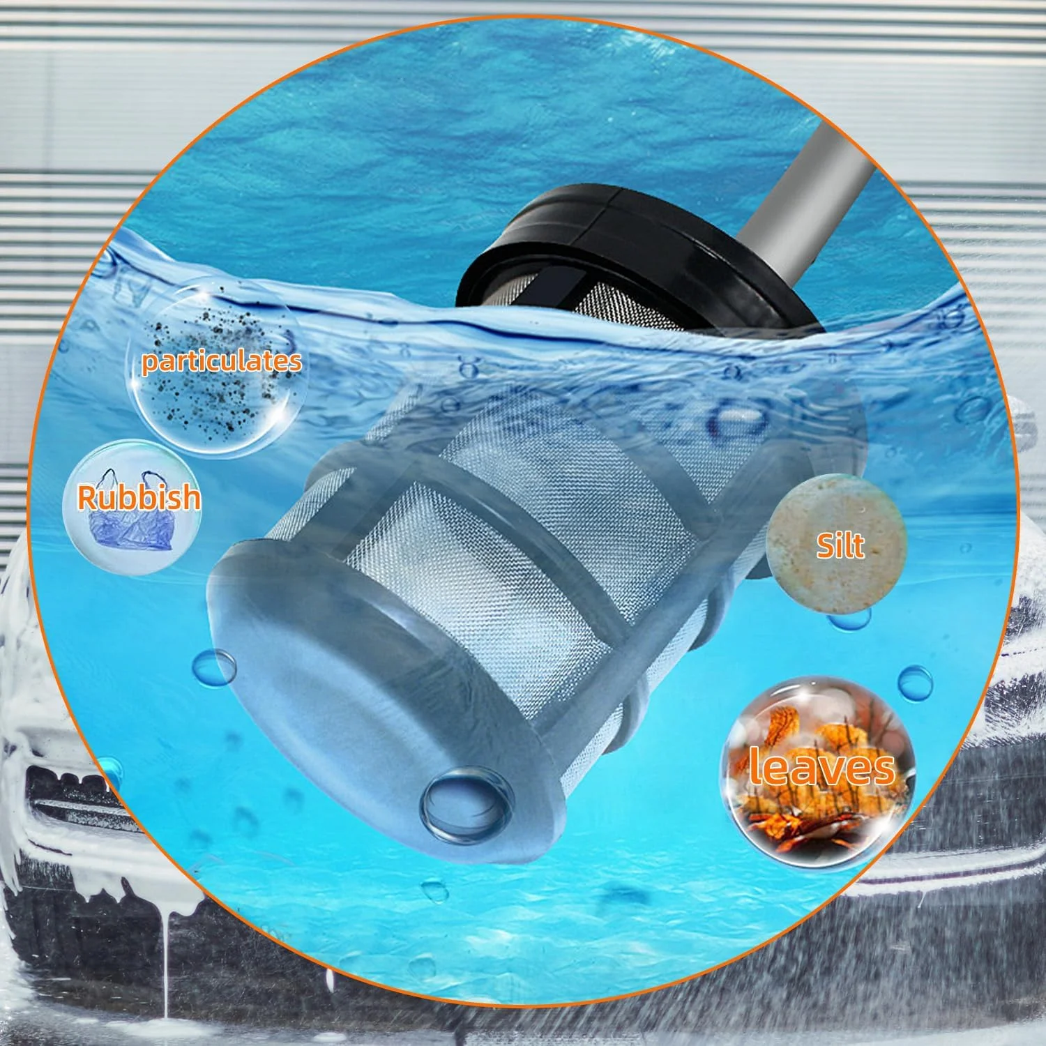 کارواش فشار قوی قابل حمل بی سیم 88 ولت - ایده آل برای شستشوی خودرو، خانه، موتور سیکلت، باغ و دوچرخه - همراه با لوازم جانبی کامل، شامل نازل فشار قوی و شلنگ 5 متری