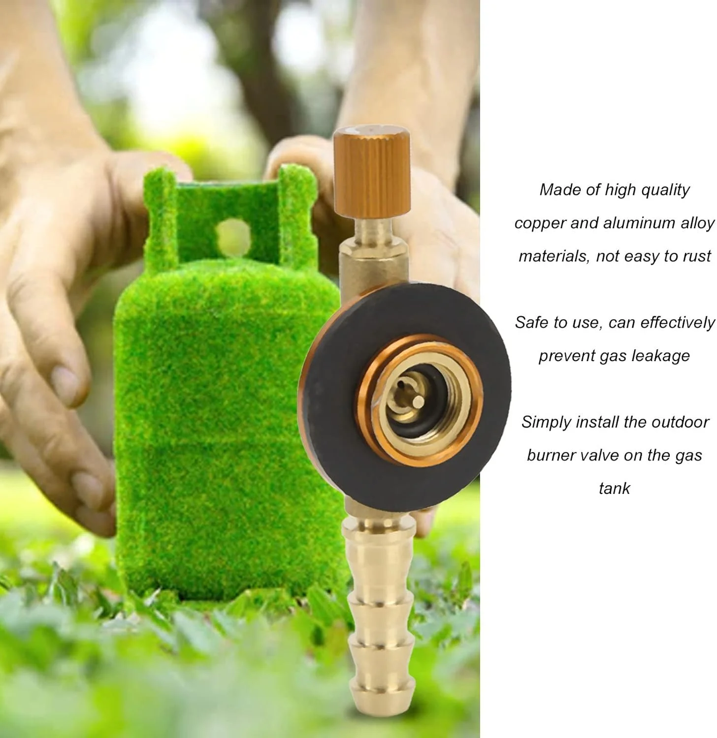 شیر اجاق گاز، شیر شارژ بادی تعویض ایمنی اجاق گاز کمپینگ در فضای باز آداپتور تجهیزات کمپینگ (زرد)