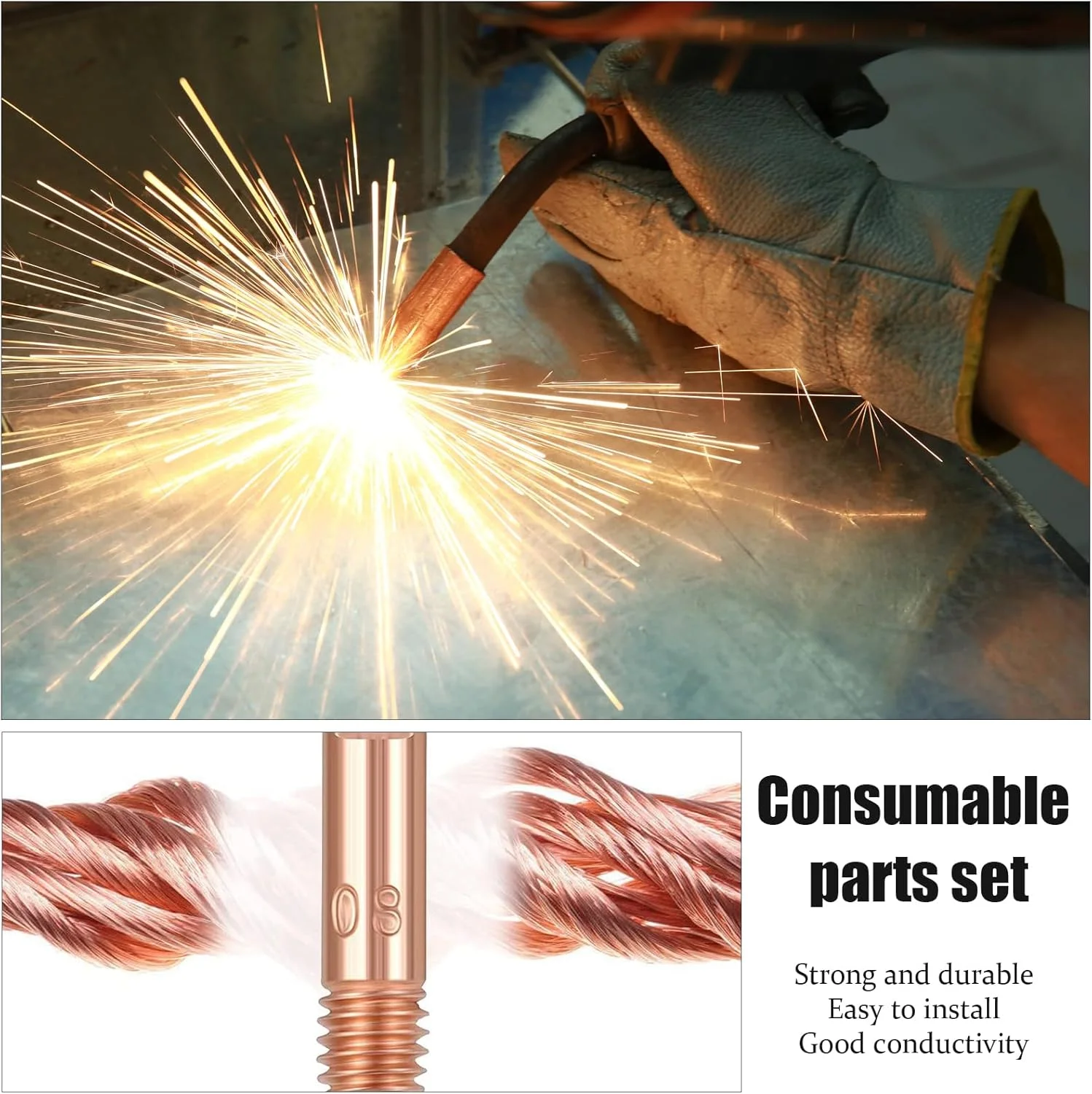 مجموعه 24 عددی تجهیزات جوشکاری مسی SHUOHONG شامل نازل، اتصالات، و ابزار جوشکاری