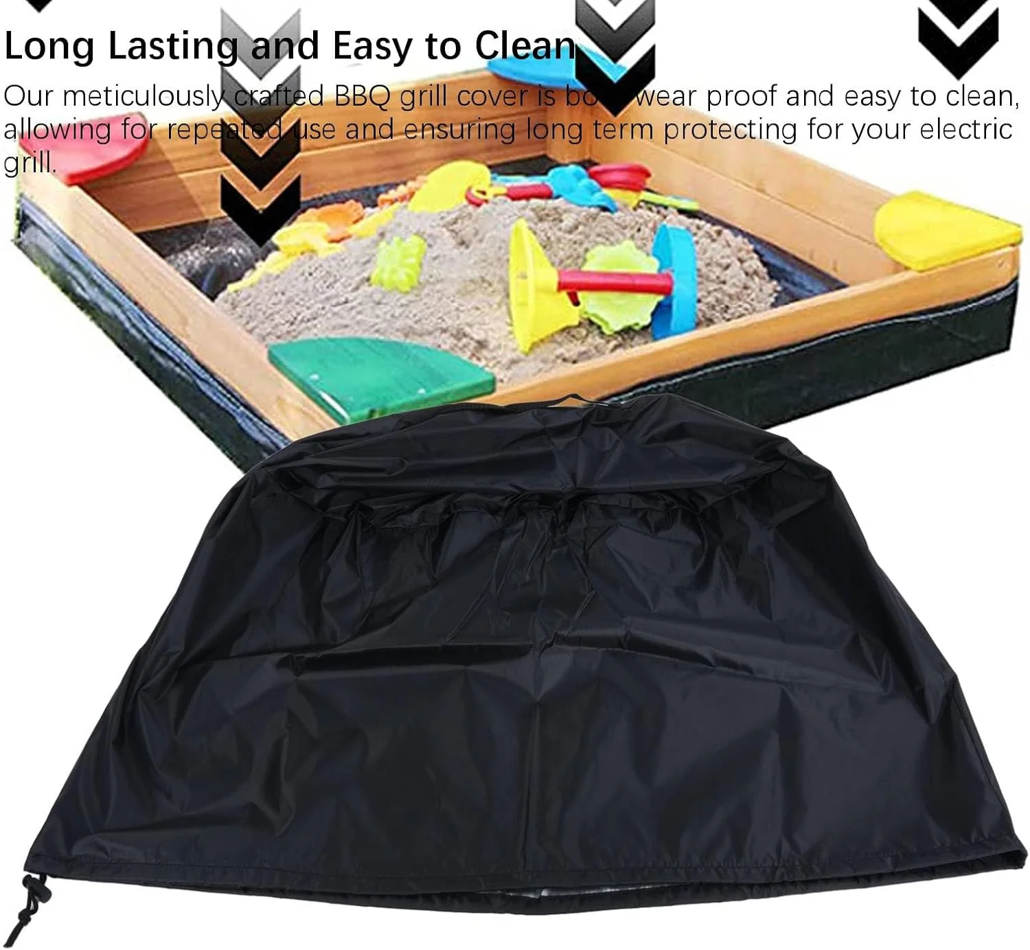 روکش گریل، روکش گرد ضد آب، ضد گرد و غبار و ضد باد از جنس پلی استر برای تجهیزات گازی یا برقی، با بند کشی قابل تنظیم و کیف نگهداری، مناسب برای گریل های فضای باز و سرپوشیده