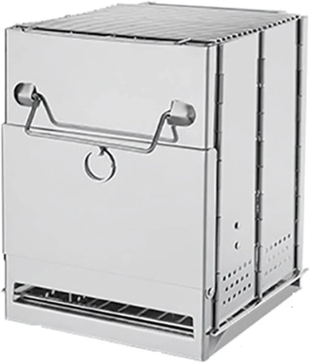 گریل گازی تاشو BBQ گریل اجاق گاز قابل حمل استیل ضد زنگ کباب پز زغالی کباب کردن گوشت فر BBQ تجهیزات پیک نیک کمپینگ (سایز : A)