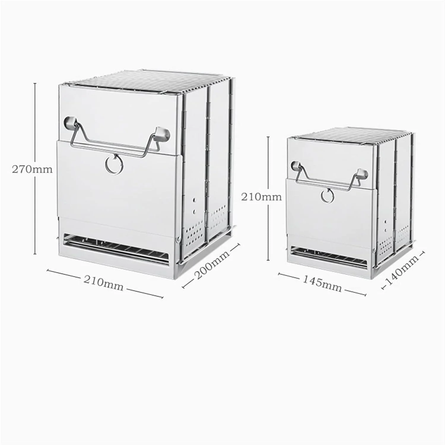 گریل گازی تاشو BBQ گریل اجاق گاز قابل حمل استیل ضد زنگ کباب پز زغالی کباب کردن گوشت فر BBQ تجهیزات پیک نیک کمپینگ (سایز : A)