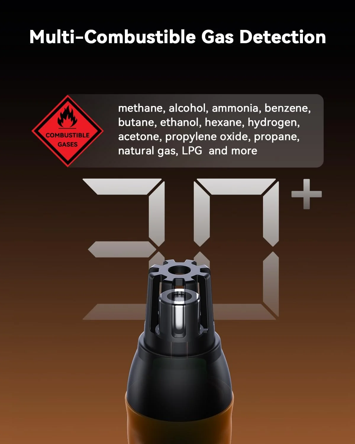 دستگاه تشخیص نشت گاز طبیعی، قلم قابل حمل تشخیص نشت گازهای قابل اشتعال، تست کننده گاز متان، پروپان، اتان، تولوئن، بوتان برای خانه و RV