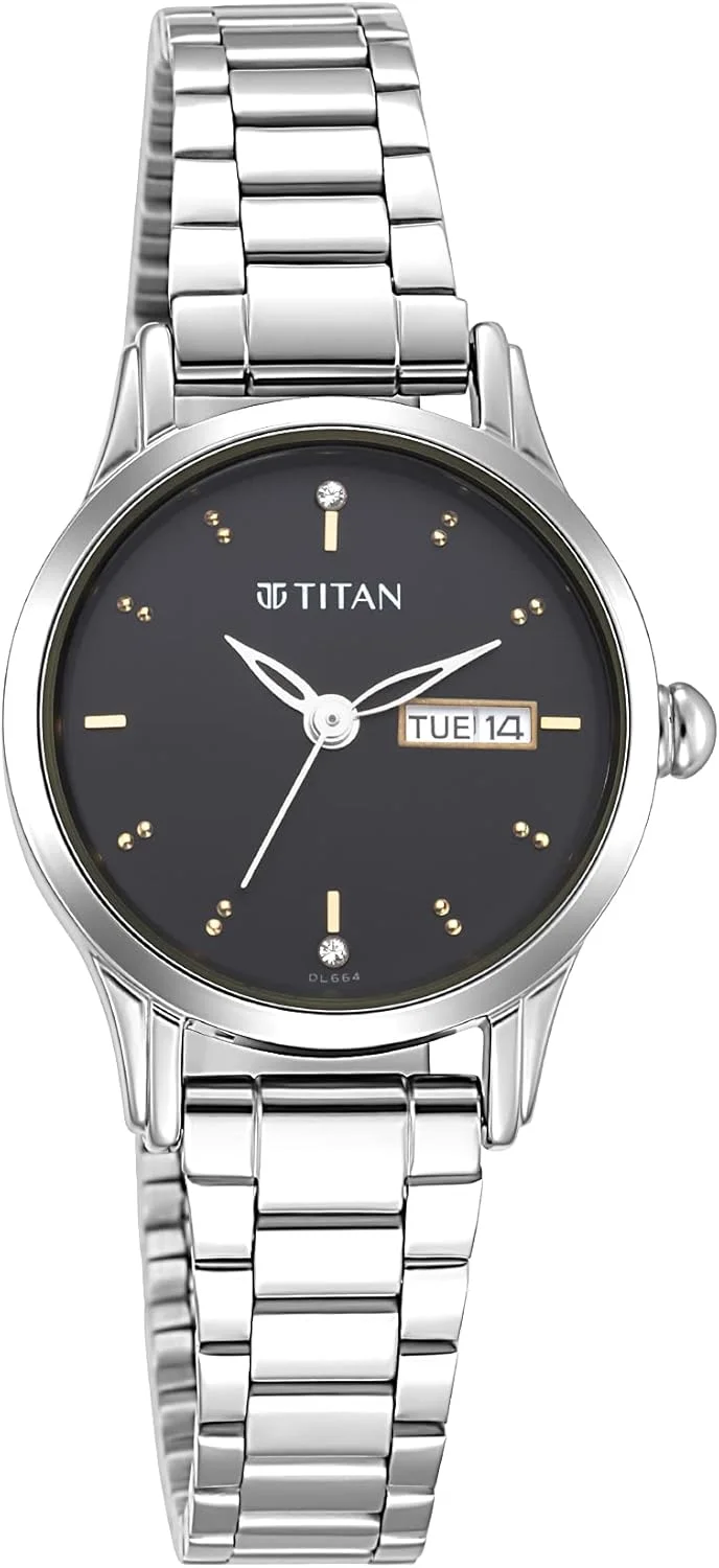 ساعت مچی آنالوگ گرد زنانه تایتان مدل لاگان
