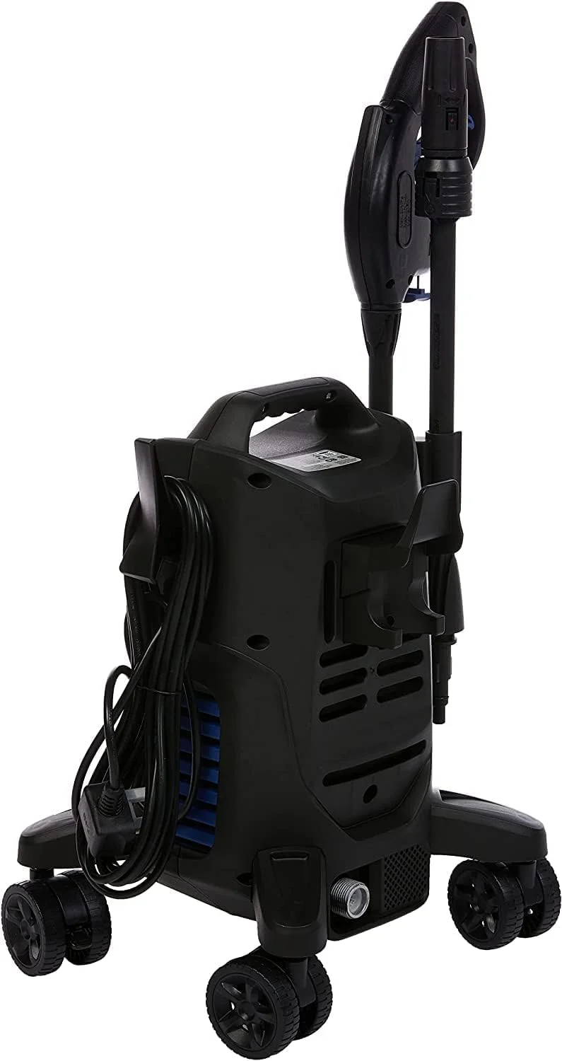 کارواش برقی فورد 135 بار 1650 وات مدل Follow-Me، شیلنگ 5 متری و مخزن مواد شوینده، سیستم توقف خودکار، چهار چرخ قفل‌دار سریع، کارواش مناسب خودرو، خانه و باغ، F4.1 - آبی