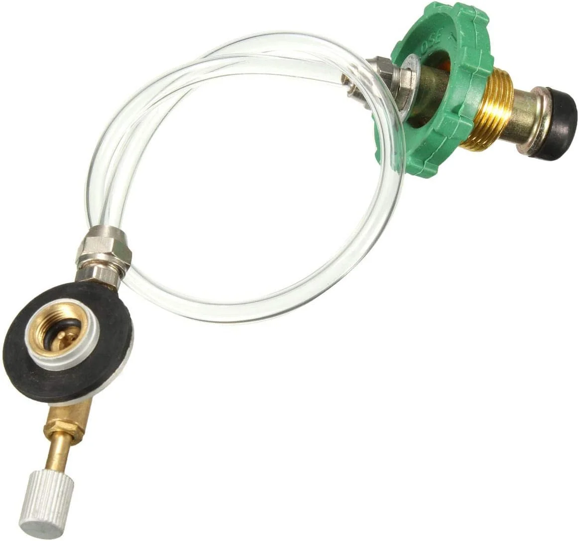 آداپتور شیر سیلندر مخزن تخت گاز پروپان KingLan برای پر کردن مجدد گاز مایع در کمپینگ در فضای باز