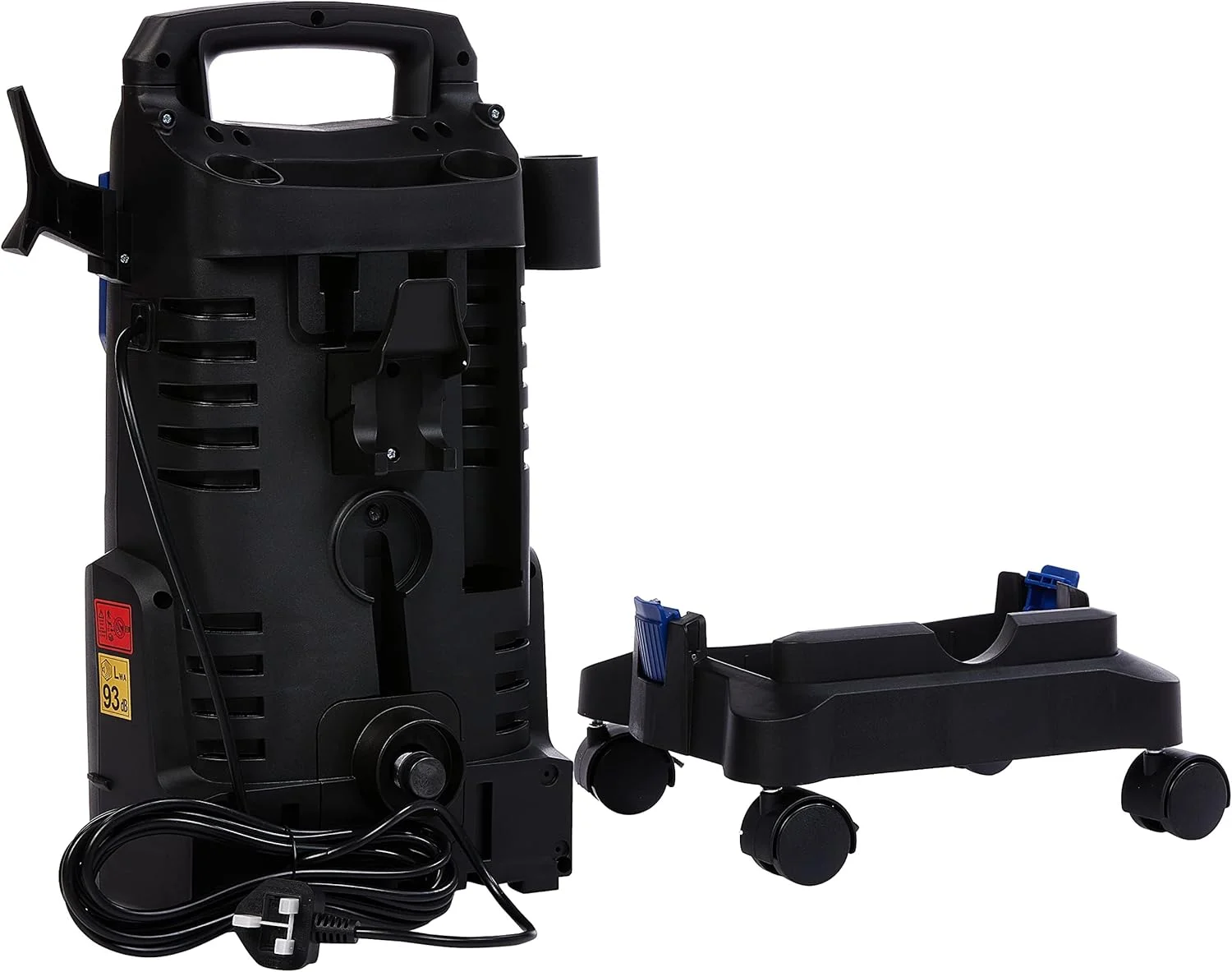 کارواش برقی فورد مدل F4.2، جمع و جور، 165 بار، 2200 وات، دارای شلنگ 8 متری و مخزن مواد شوینده، 4 نازل اتصال، 4 چرخ قفل‌دار سریع، مناسب برای خودرو، خانه و باغ