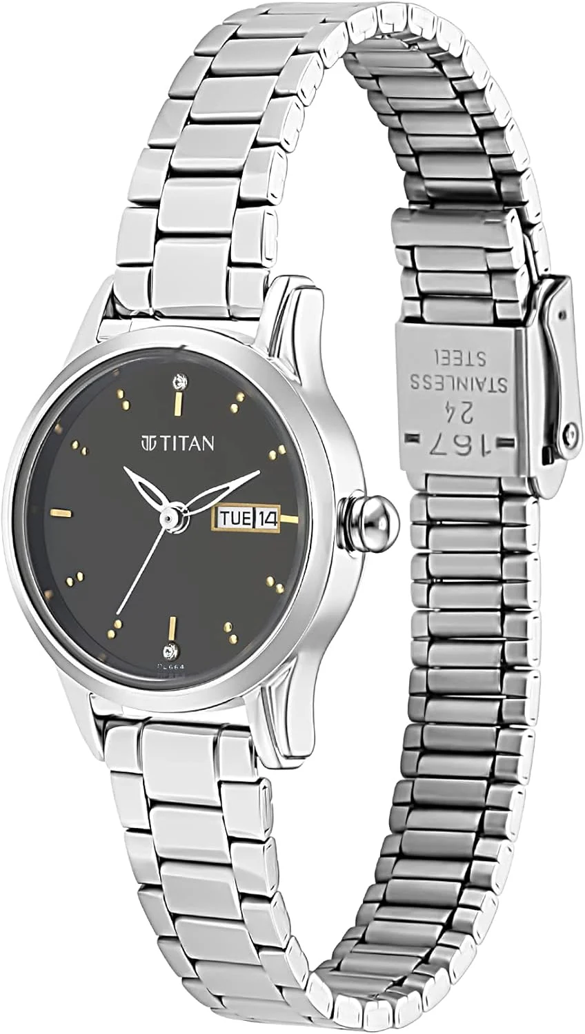 ساعت مچی آنالوگ گرد زنانه تایتان مدل لاگان