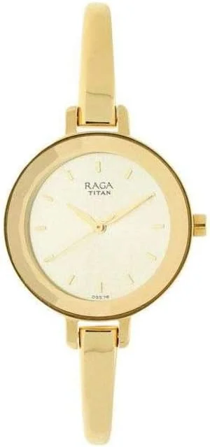 ساعت مچی زنانه آنالوگ Titan Raga Viva با صفحه بژ - NL2575YM01/NR2575YM01