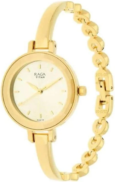 ساعت مچی زنانه آنالوگ Titan Raga Viva با صفحه بژ - NL2575YM01/NR2575YM01