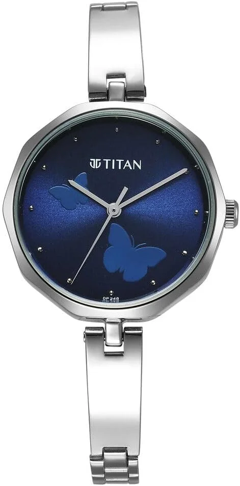 ساعت مچی عقربه‌ای زنانه تایتان با صفحه خاکستری