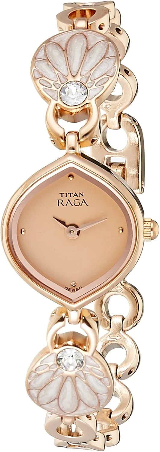 ساعت مچی زنانه آنالوگ تیتان با صفحه صورتی مدل NM2497WM01 / NL2497WM01 / NP2497WM01