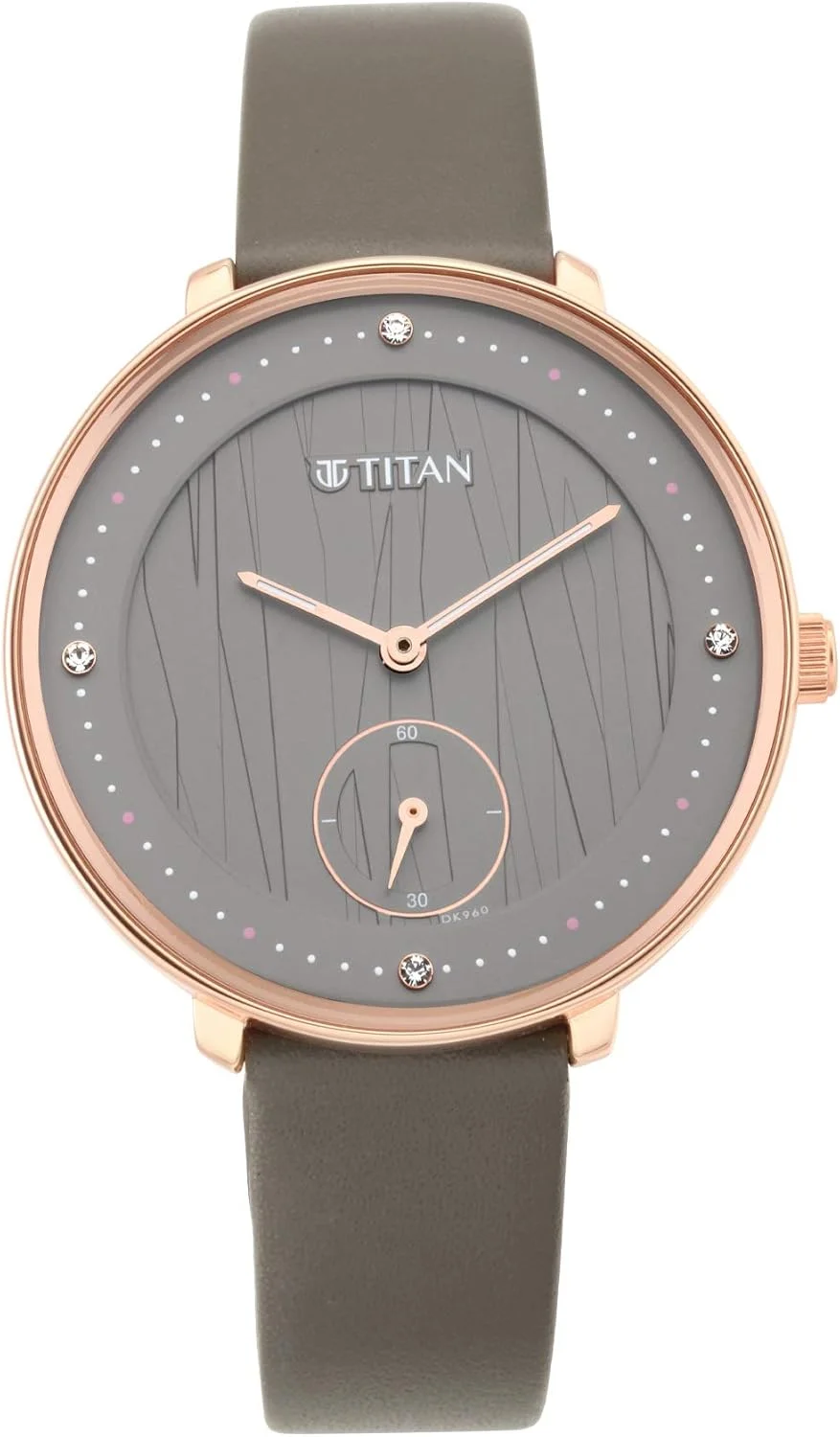 ساعت مچی آنالوگ زنانه تیتان با صفحه خاکستری - NR2651WL01