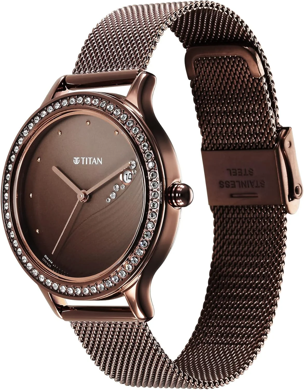 ساعت مچی زنانه تایتان مدل Purple Glam It Up آنالوگ با صفحه گرد