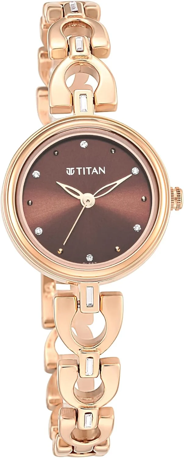 ساعت مچی آنالوگ گرد زنانه تایتان کارিশما
