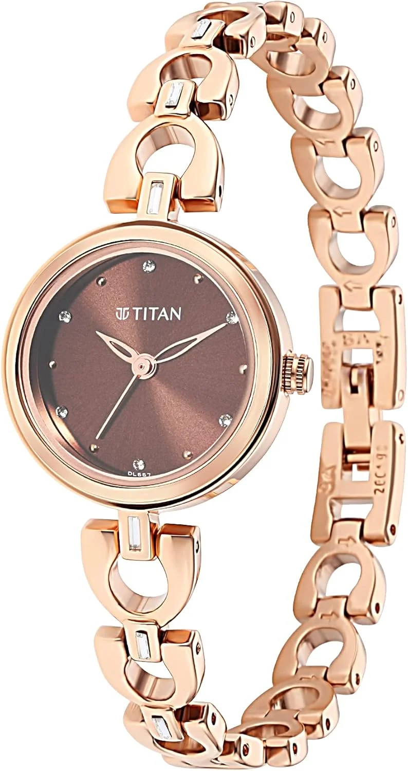 ساعت مچی آنالوگ گرد زنانه تایتان کارিশما