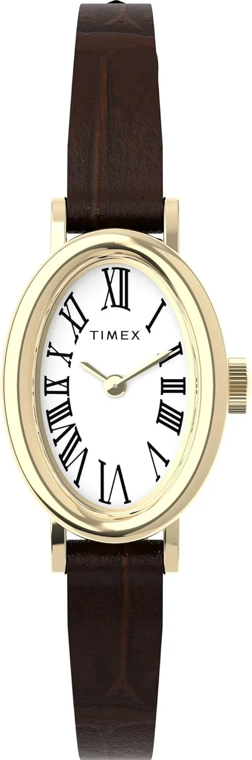 ساعت مچی زنانه Timex مدل Cavatina - صفحه مرواریدی، قاب طلایی