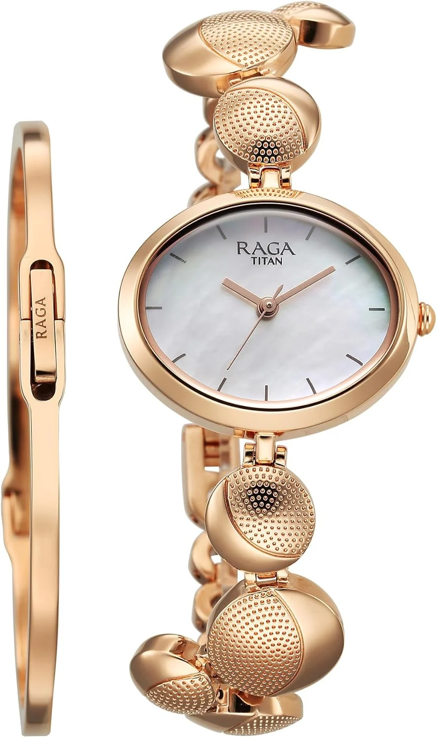 ساعت مچی آنالوگ زنانه تایتان با صفحه چند رنگ مدل 2721WM01F