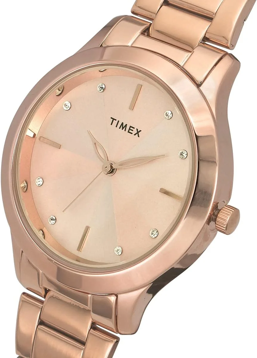 ساعت مچی عقربه ای زنانه تایمکس صفحه صورتی مدل TWEL98SMU07 ساعت مچی عقربه ای زنانه تایمکس صفحه صورتی مدل TWEL98SMU07