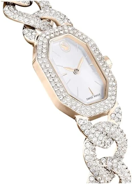 ساعت مچی زنانه استیل سواروسکی Dextera با دستبند کریستالی، سفید/رزگلد ساعت مچی زنانه استیل سواروسکی Dextera با دستبند کریستالی، سفید/رزگلد