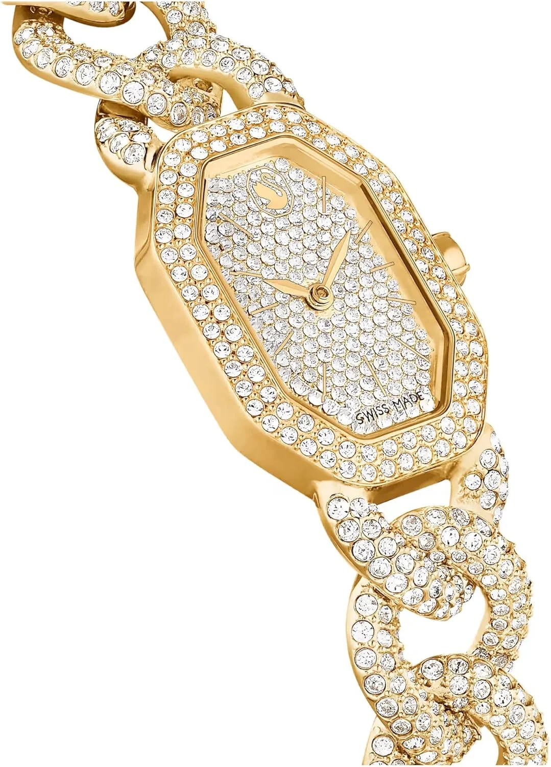 ساعت زنجیری Dextera سواروسکی ساخت سوئیس، دستبند کریستالی، رنگ طلایی، پرداخت طلایی 5668854 ساعت زنجیری Dextera سواروسکی ساخت سوئیس، دستبند کریستالی، رنگ طلایی، پرداخت طلایی 5668854