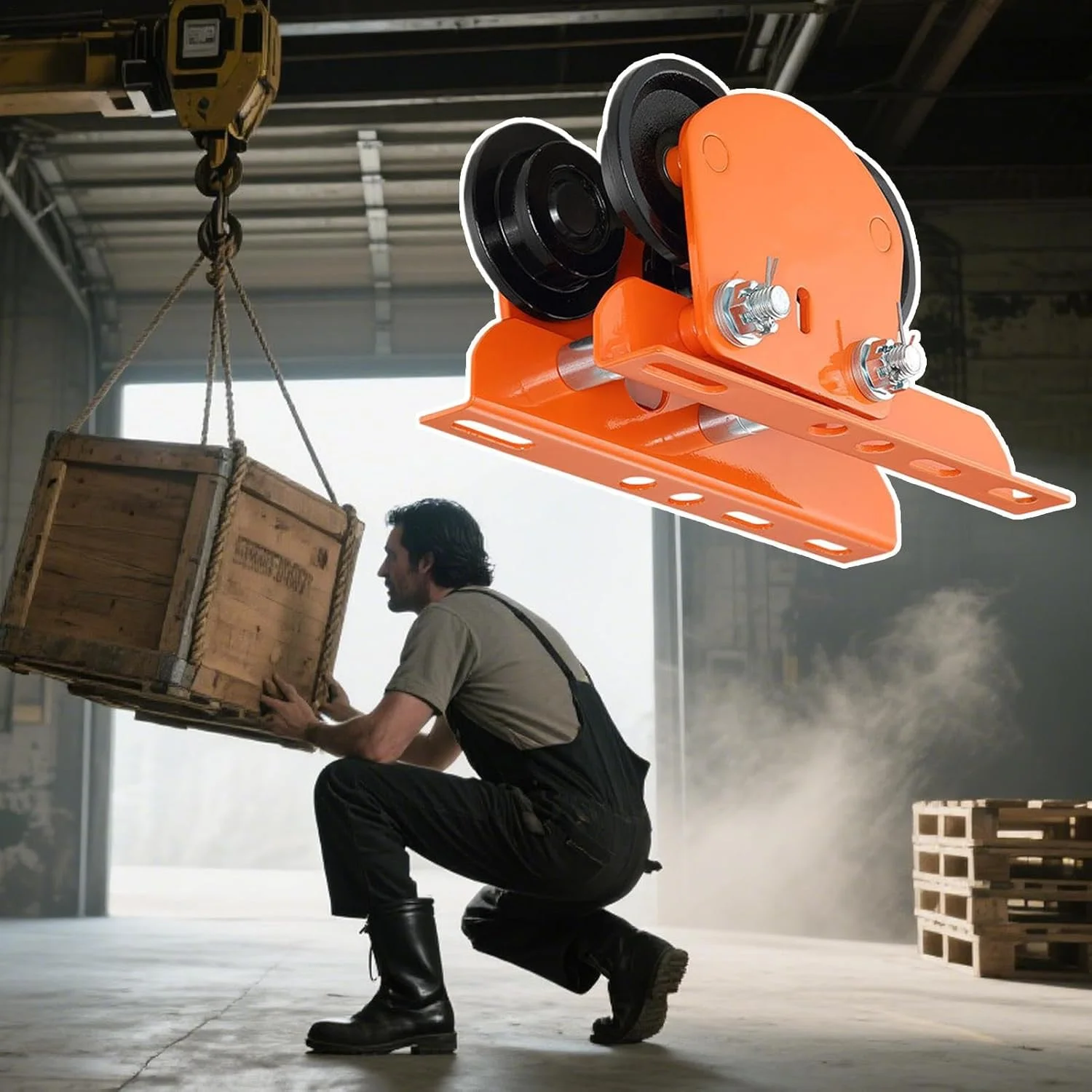 چرخ دستی تیرآهن برقی - جرثقیل کوچک با عرض قابل تنظیم، چرخ دستی دستی بالابر برقی چند منظوره برای کارگاه، صنعت، ساخت و ساز، کارخانه، انبار، گاراژ، مونتاژ