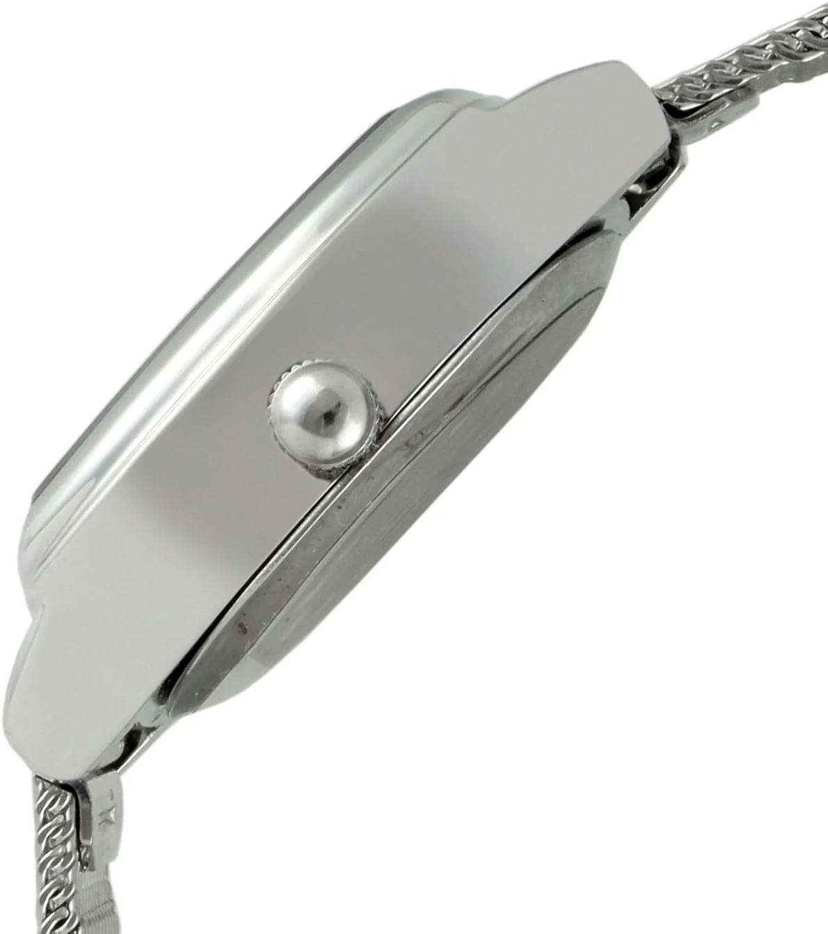 ساعت مچی زنانه پژو با بند توری باریک، طرح ماه و خورشید تزئینی و صفحه نمایش تاریخ