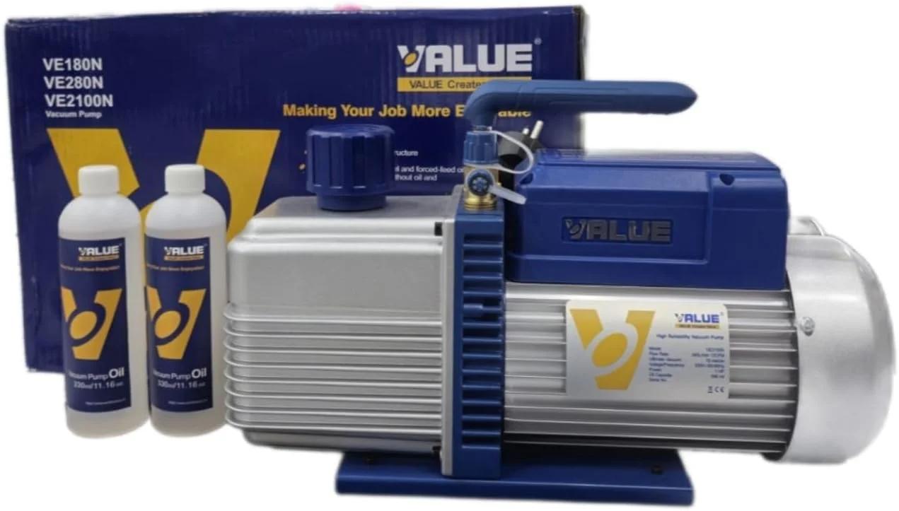 پمپ وکیوم دو مرحله ای ولیو VE2100N: 1 اسب بخار، 12 CFM – راه حل قدرتمند برای نگهداری برتر سیستم تهویه مطبوع
