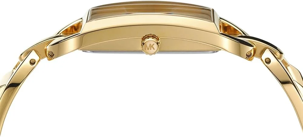 ساعت مچی زنانه مایکل کورس مدل امپایر با سه عقربه و بدنه استیل طلایی رنگ. کد محصول MK7406 ساعت مچی زنانه مایکل کورس مدل امپایر با سه عقربه و بدنه استیل طلایی رنگ. کد محصول MK7406