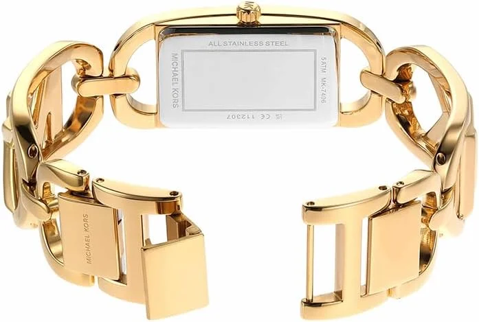 ساعت مچی زنانه مایکل کورس مدل امپایر با سه عقربه و بدنه استیل طلایی رنگ. کد محصول MK7406 ساعت مچی زنانه مایکل کورس مدل امپایر با سه عقربه و بدنه استیل طلایی رنگ. کد محصول MK7406