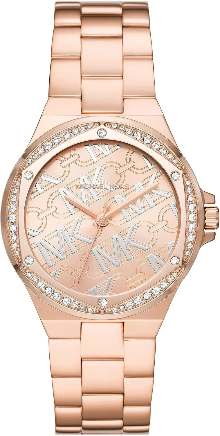 ساعت مچی زنانه مایکل کورس مدل Mk7405 با صفحه آنالوگ رزگلد و بند رزگلد از جنس استیل ضد زنگ