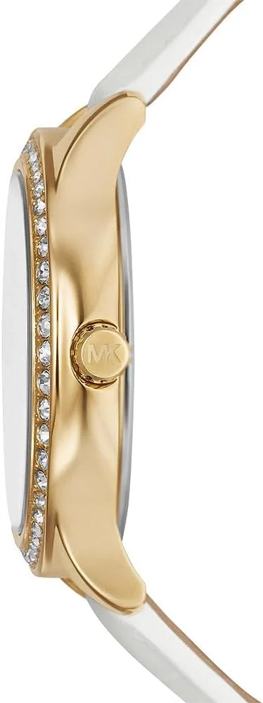 ساعت مچی زنانه مایکل کورس مدل سیج با سه عقربه و بند چرمی سفید طرح کروکودیل - MK4818 ساعت مچی زنانه مایکل کورس مدل سیج با سه عقربه و بند چرمی سفید طرح کروکودیل - MK4818