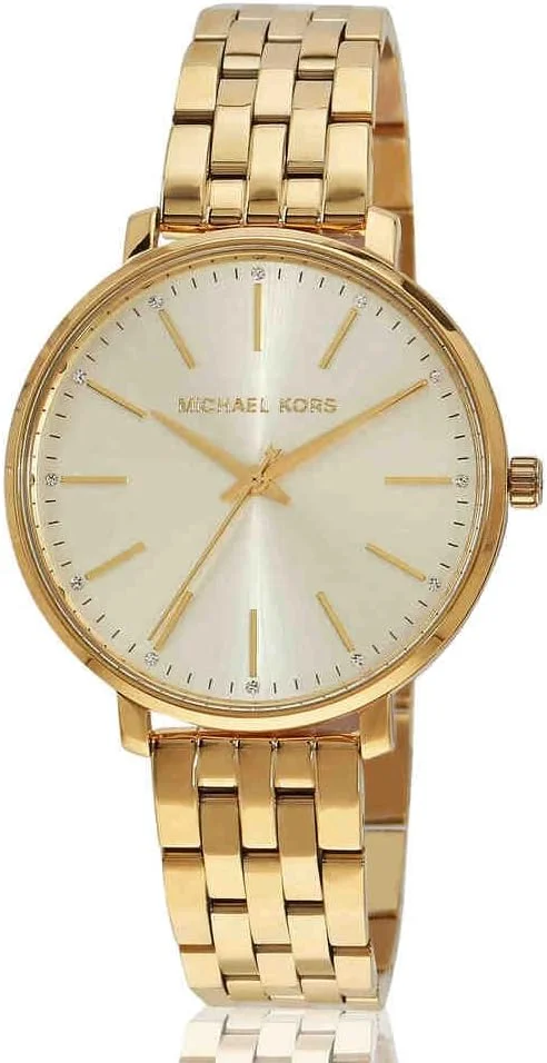ساعت مچی زنانه مایکل کورس مدل Pyper با سه عقربه و بدنه استیل طلایی رنگ، MK3898 ساعت مچی زنانه مایکل کورس مدل Pyper با سه عقربه و بدنه استیل طلایی رنگ، MK3898