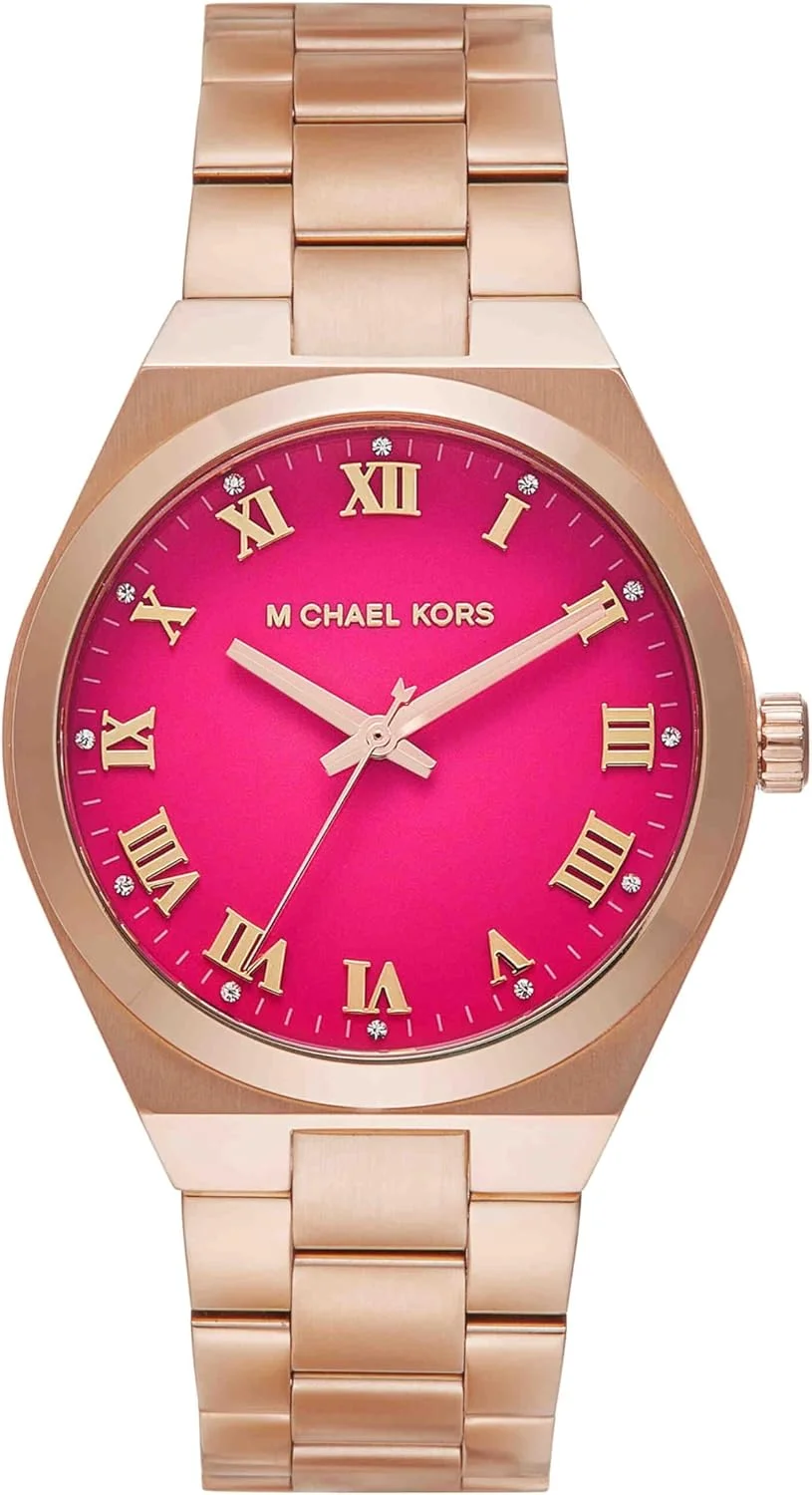 ساعت مچی زنانه مایکل کورس مدل MK7462 با صفحه آنالوگ صورتی